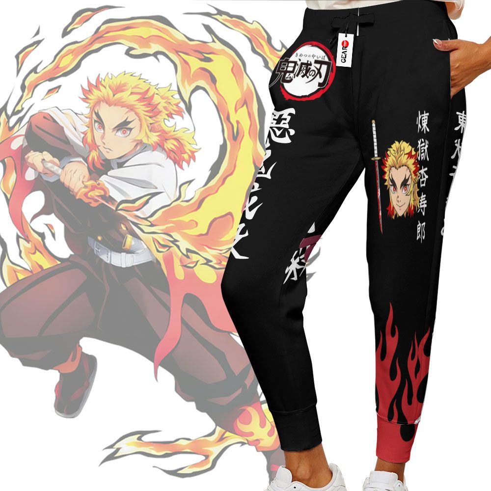 Rengoku Hashira Joggers Custom Anime Demon Slayer Sweatpants G01210
