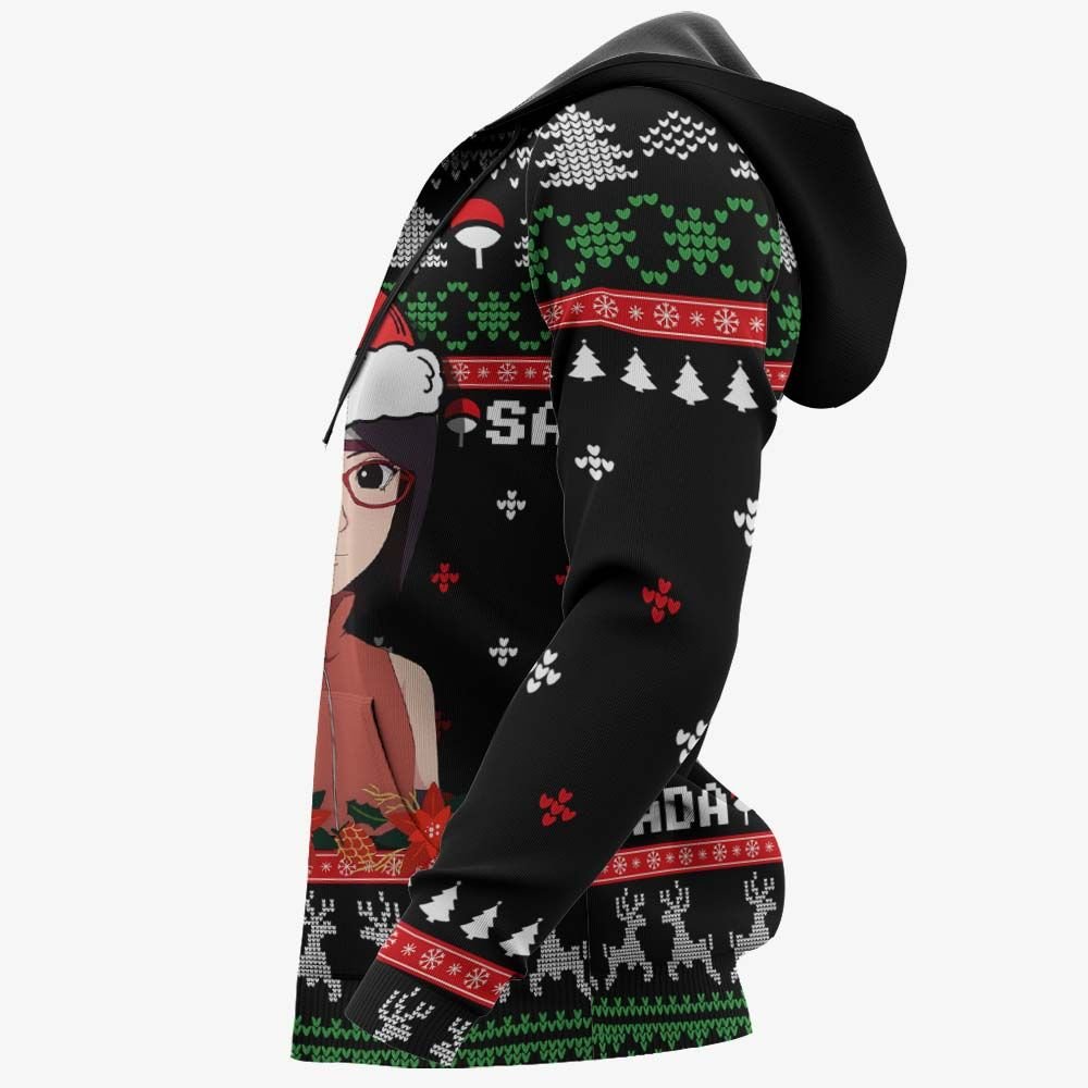Sarada Uchiha Ugly Christmas Sweater Custom Boruto Anime Xmas Gifts GO0110