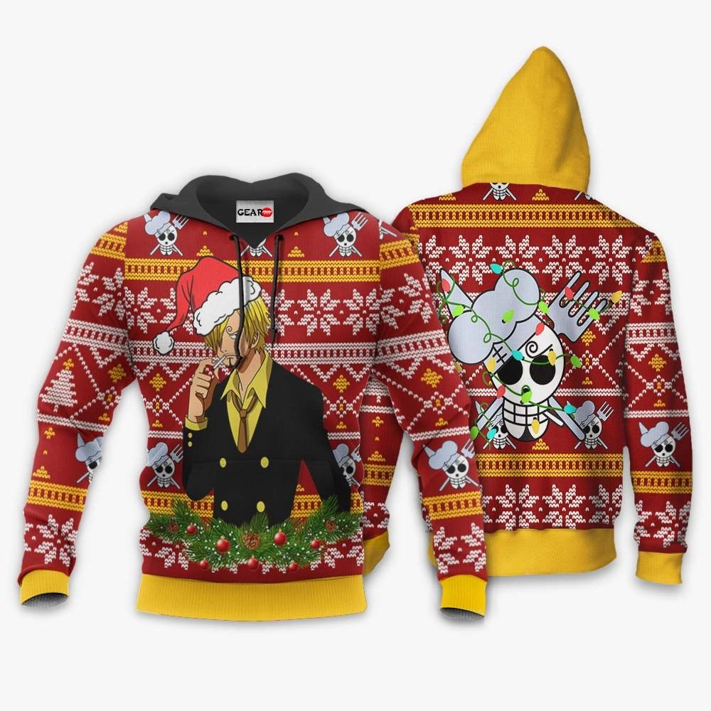 Sanji Ugly Christmas Sweater Custom One Piece Anime Xmas Gifts GO0110