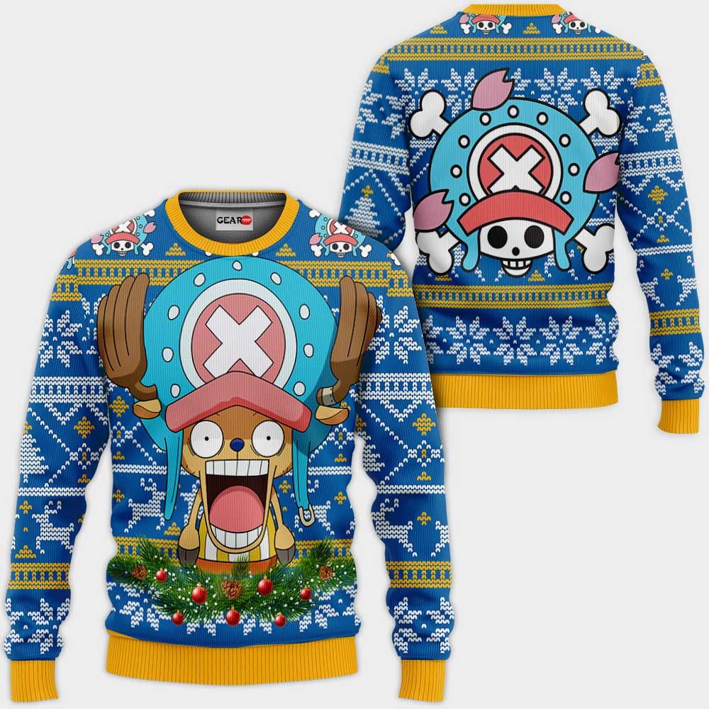 Chopper Ugly Christmas Sweater Custom One Piece Anime Xmas Gifts GO0110