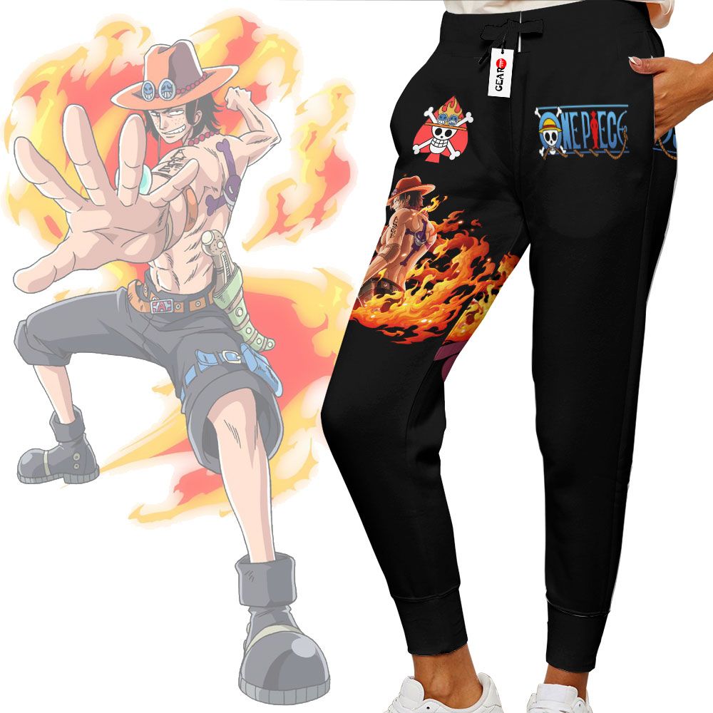 Portgas D Ace Joggers Custom Anime One Piece Sweatpants G01210