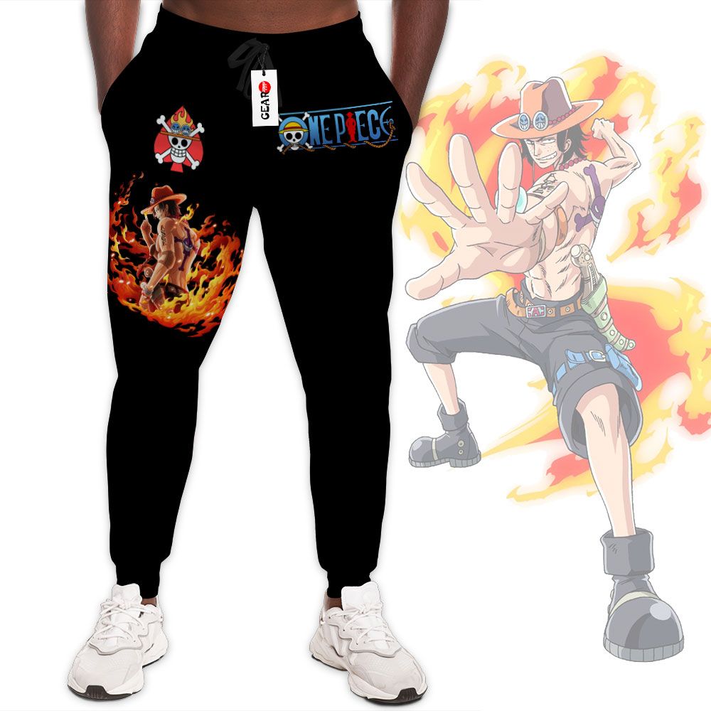 Portgas D Ace Joggers Custom Anime One Piece Sweatpants G01210