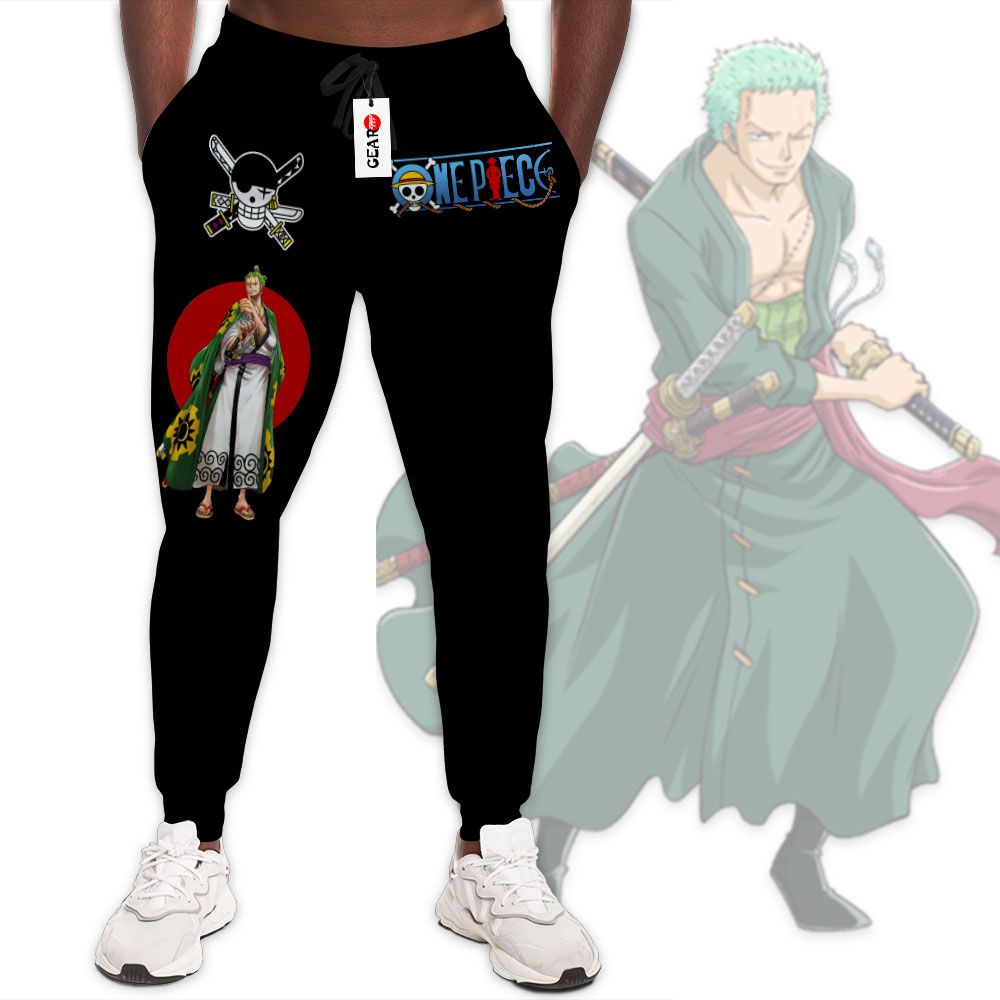 Zoro Wano Joggers Custom Anime One Piece Sweatpants G01210