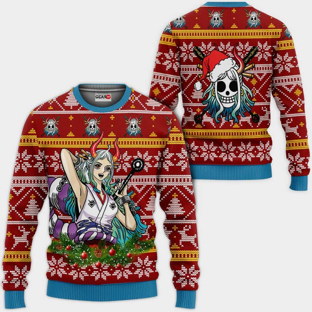 Yamato Ugly Christmas Sweater Custom One Piece Anime Xmas Gifts GO0110