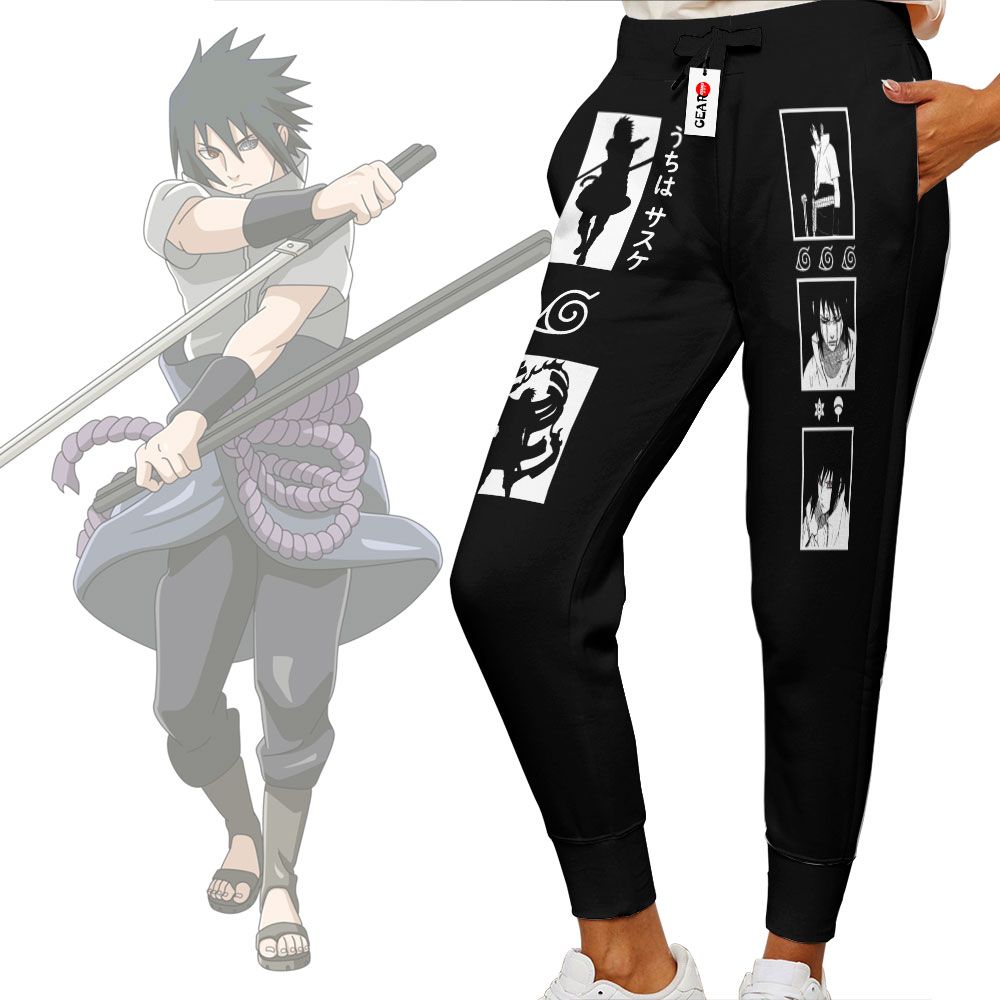 Uchiha Sasuke Joggers Custom Anime Naruto Sweatpants Merch G01210