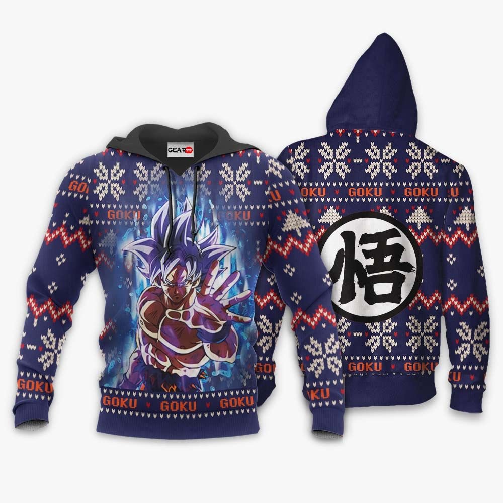 Goku Ultra Instinct Christmas Sweater Custom Anime Dragon Ball Xmas Gifts GO0110