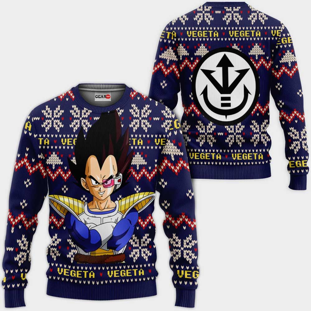 Prince Vegeta Christmas Sweater Custom Anime Dragon Ball Xmas Gifts GO0110