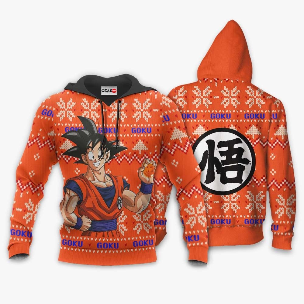 Goku Ugly Christmas Sweater Custom Anime Dragon Ball Xmas Gifts GO0110