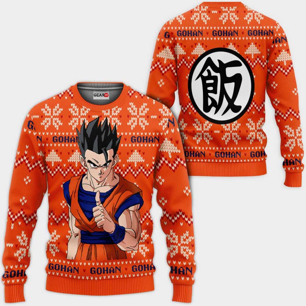 Gohan Christmas Sweater Custom Anime Dragon Ball Xmas Gifts GO0110