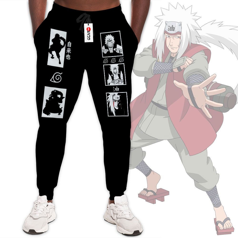 Jiraiya Joggers Custom Anime Naruto Sweatpants Merch G01210