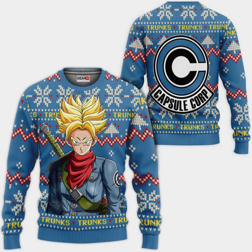 Future Trunks Ugly Christmas Sweater Custom Anime Dragon Ball Xmas Gifts GO0110