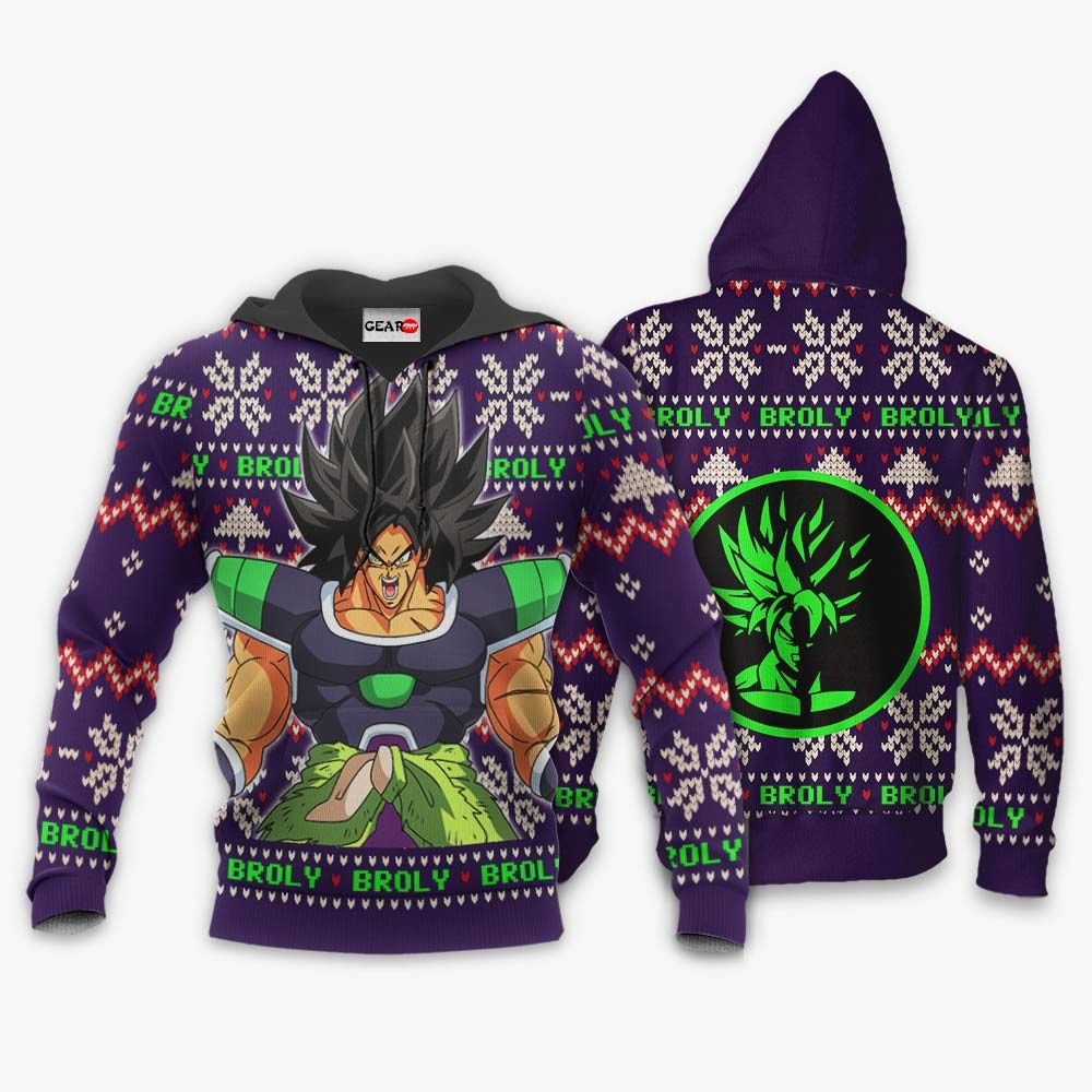 Broly Ugly Christmas Sweater Custom Anime Dragon Ball Xmas Gifts GO0110