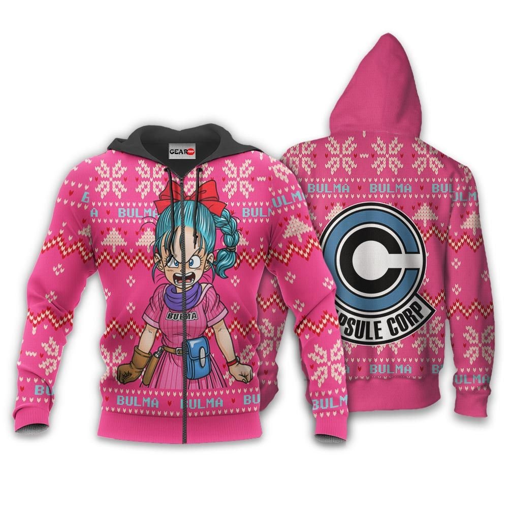 Bulma Ugly Christmas Sweater Custom Anime Dragon Ball Xmas Gifts GO0110