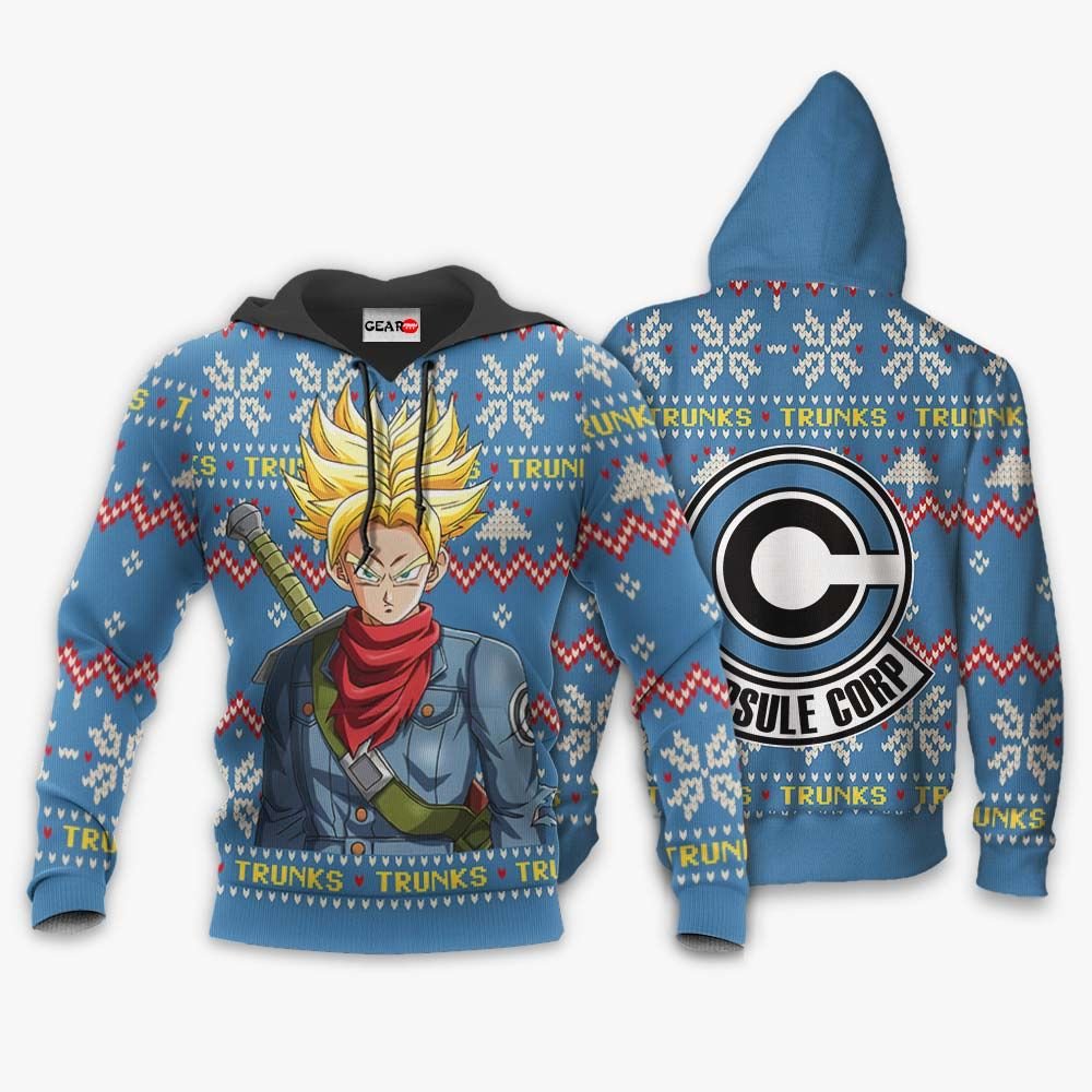 Future Trunks Ugly Christmas Sweater Custom Anime Dragon Ball Xmas Gifts GO0110