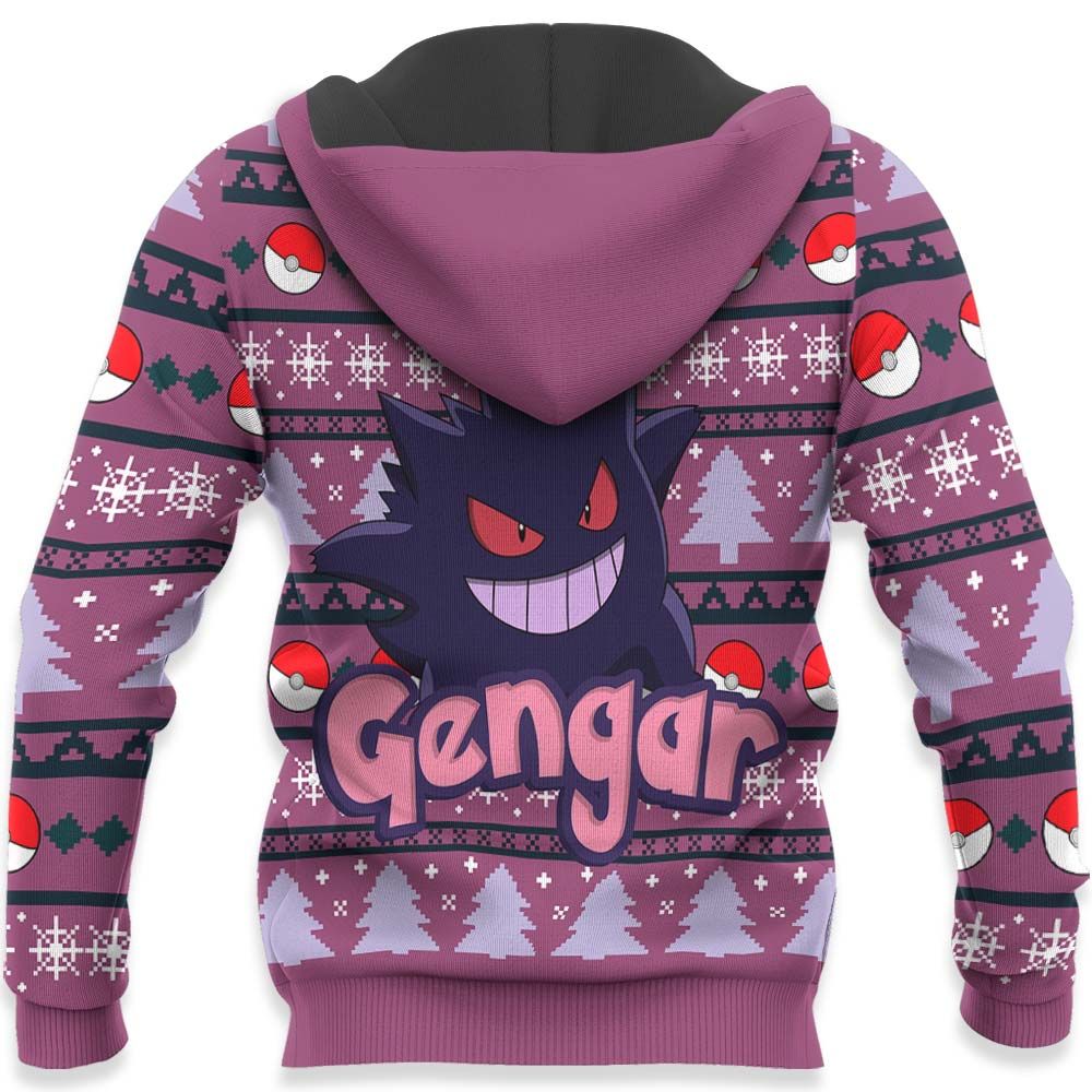 Gengar Ugly Christmas Sweater Custom Anime Pokemon Xmas Gifts GO0110