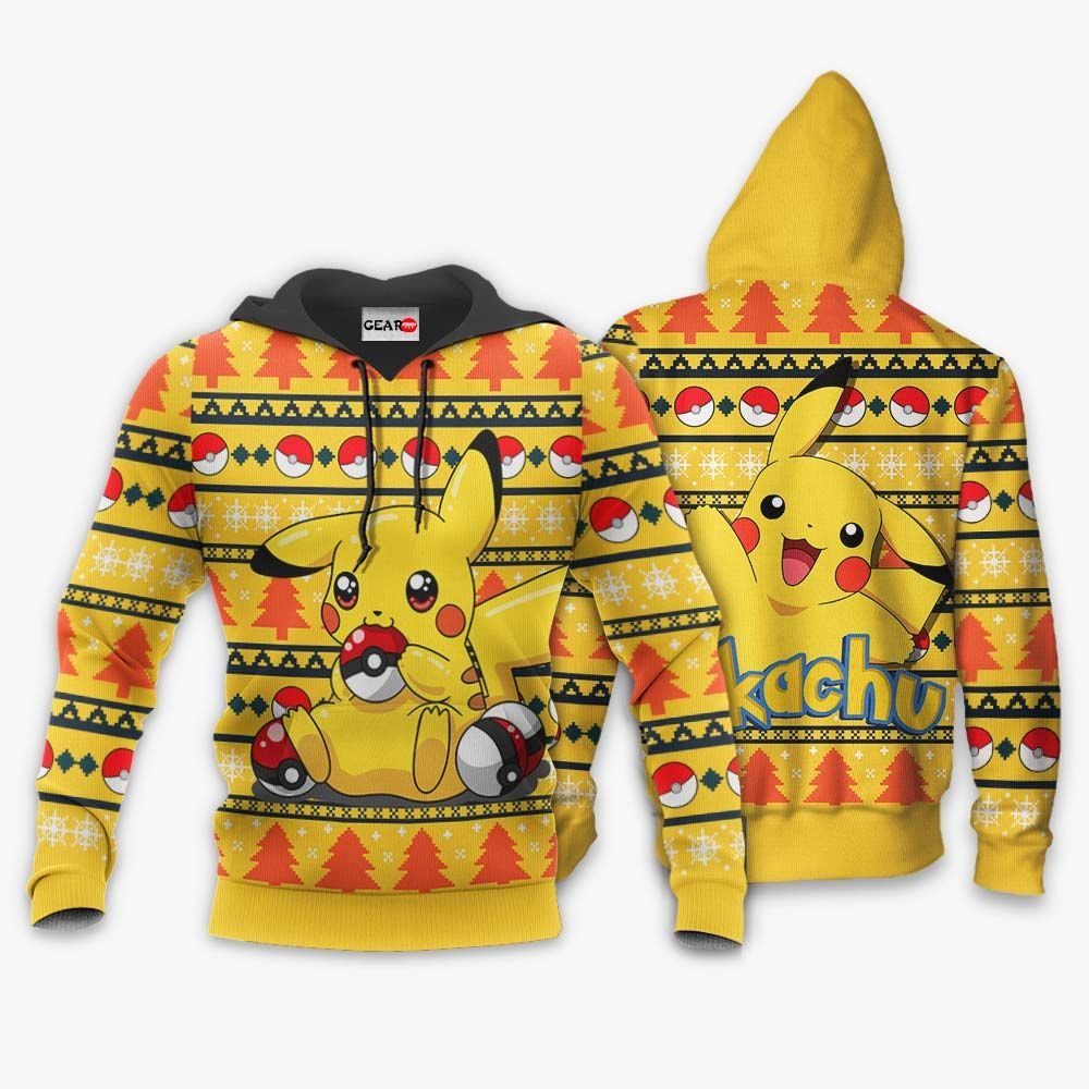 Pikachu Ugly Christmas Sweater Custom Anime Pokemon Xmas Gifts GO0110
