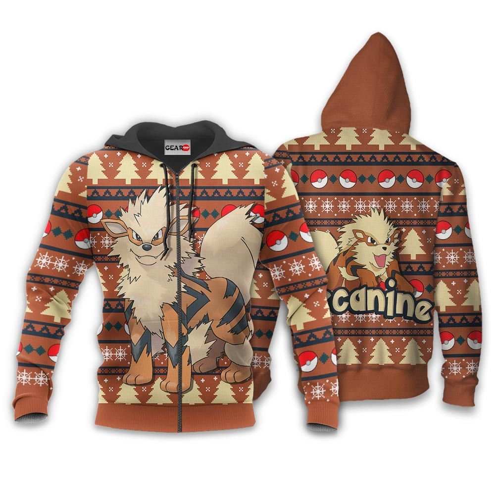 Arcanine Ugly Christmas Sweater Custom Anime Pokemon Xmas Gifts GO0110