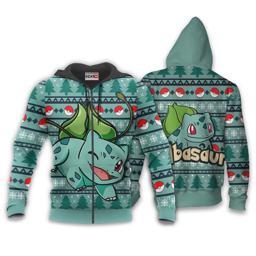 Bulbasaur Ugly Christmas Sweater Custom Anime Pokemon Xmas Gifts GO0110