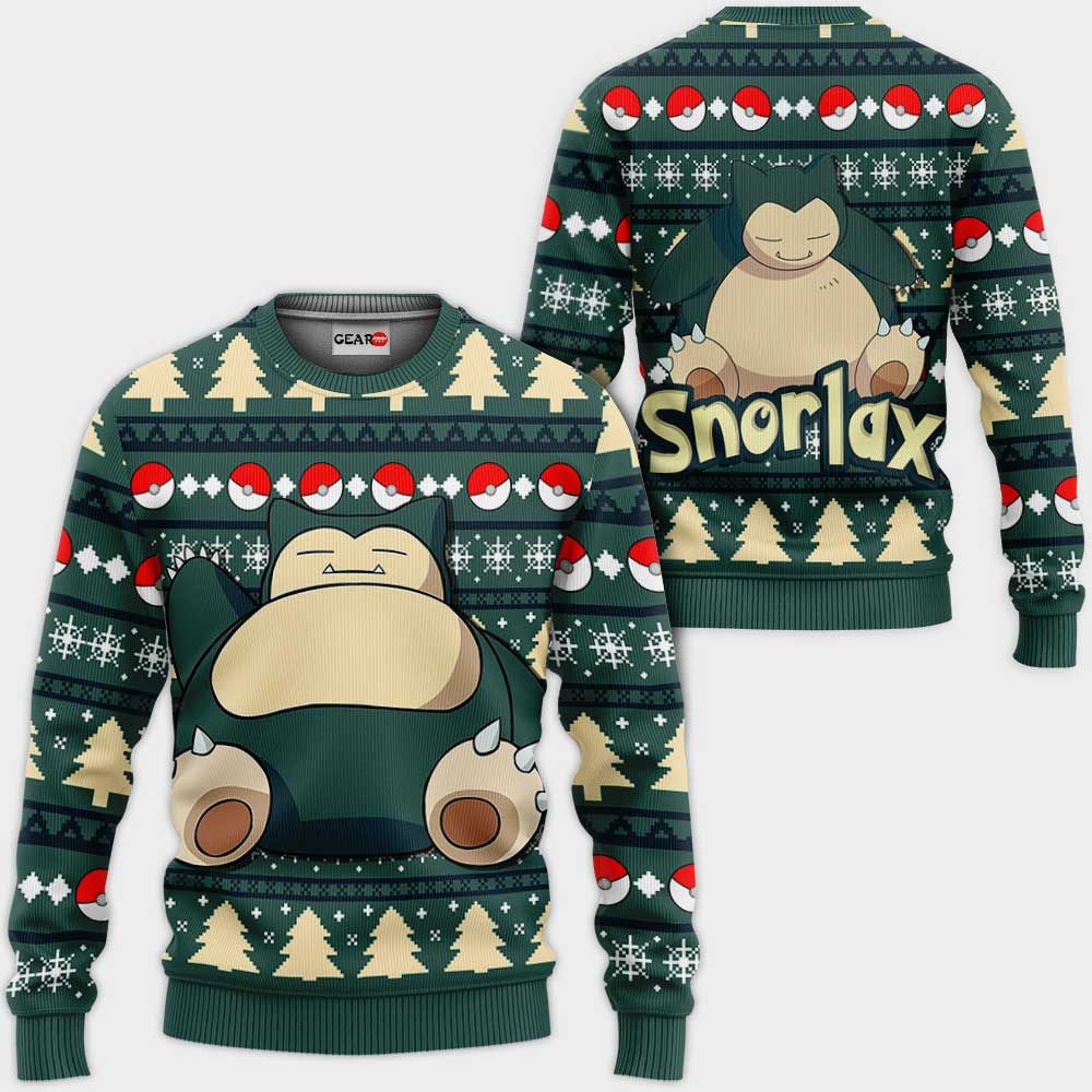 Snorlax Ugly Christmas Sweater Custom Anime Pokemon Xmas Gifts GO0110