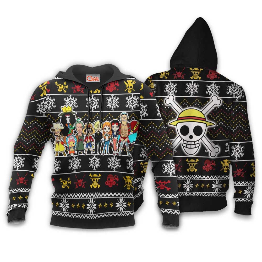 Straw Hat Pirates Ugly Christmas Sweater Custom Anime One Piece Xmas Gifts GO0110