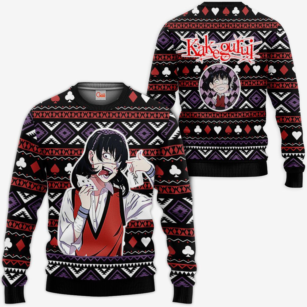 Midari Ikishima Ugly Christmas Sweater Custom Anime Kakegurui Xmas Gifts GO0110
