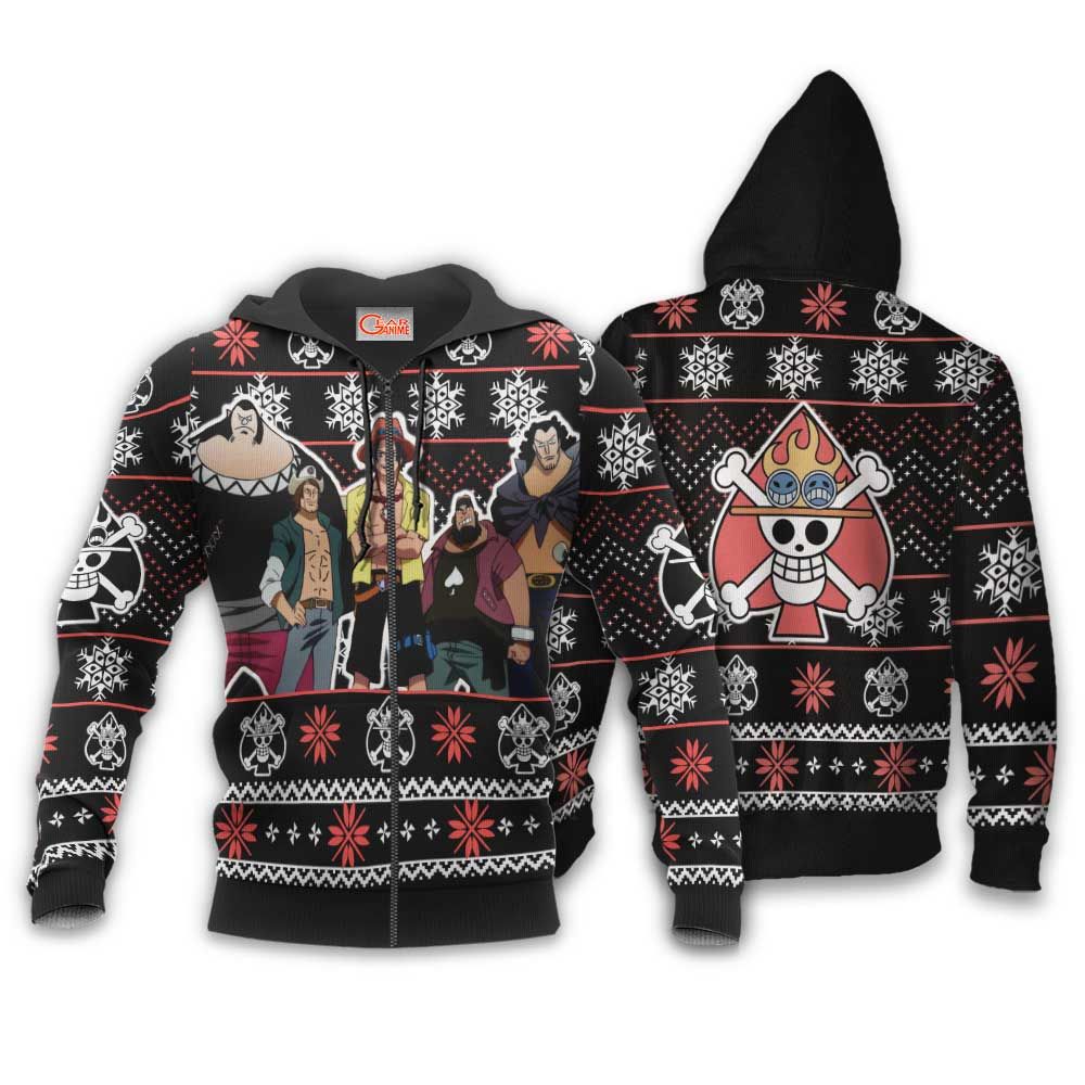 Ace Spade Pirates Ugly Christmas Sweater Custom Anime One Piece Xmas Gifts GO0110