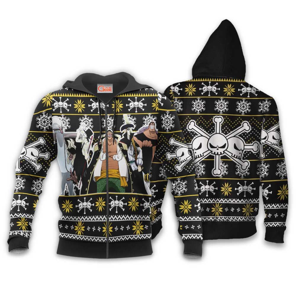 Blackbeard Pirates Ugly Christmas Sweater Custom Anime One Piece Xmas Gifts GO0110