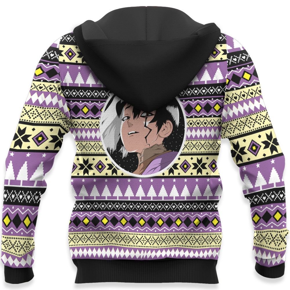 Gen Asagiri Ugly Christmas Sweater Custom Anime Dr Stone Xmas Gifts GO0110