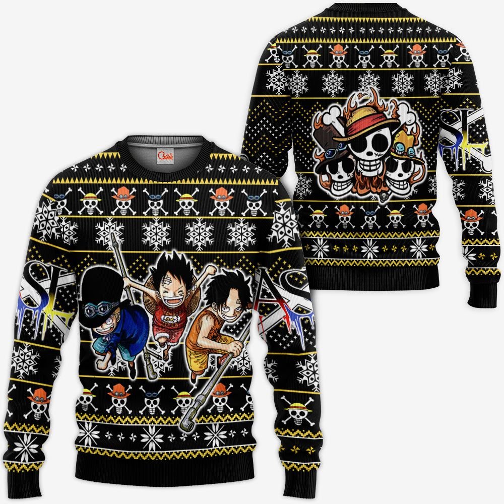 ASL Pirates Ugly Christmas Sweater Custom Anime One Piece Xmas Gifts GO0110