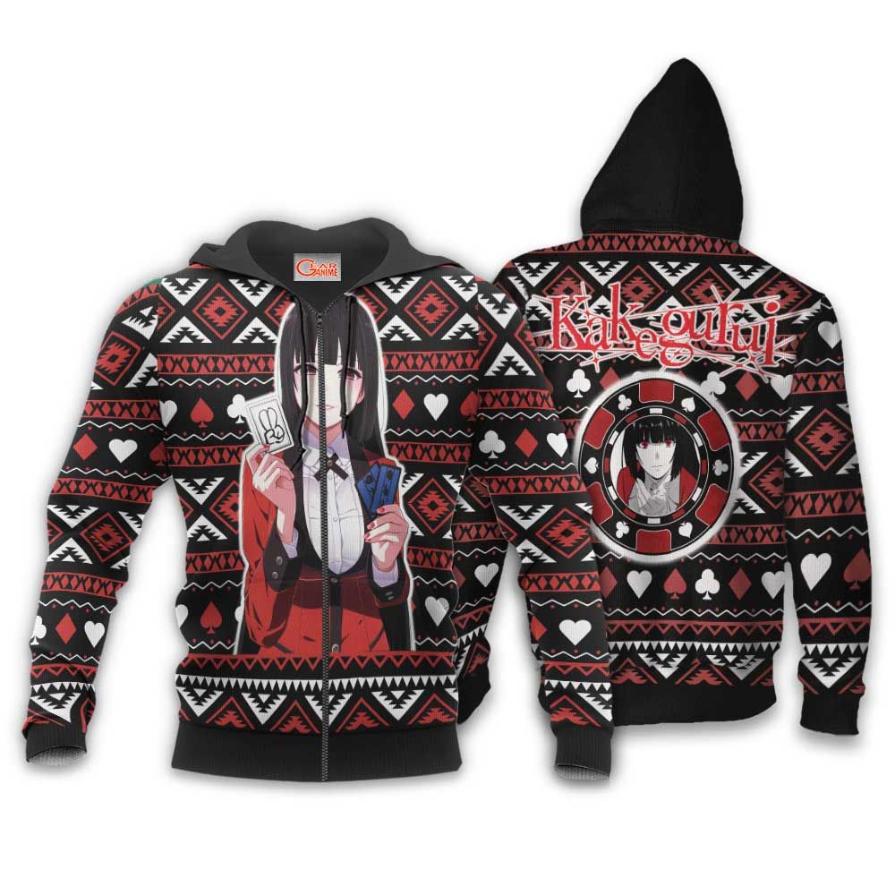 Yumeko Jabami Ugly Christmas Sweater Custom Anime Kakegurui Xmas Gifts GO0110