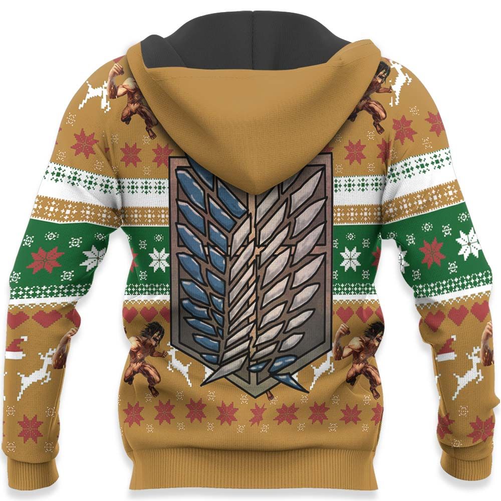 Mikasa Ackerman Ugly Christmas Sweater Custom Anime Attack On Titan Xmas Gifts GO0110