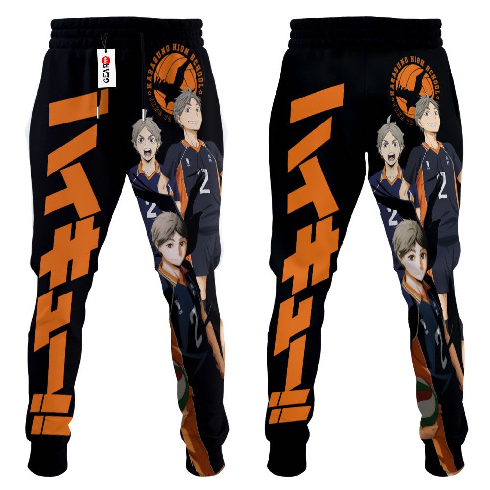 Koshi Sugawara Sweatpants Custom Anime Haikyuu Joggers Merch G01210