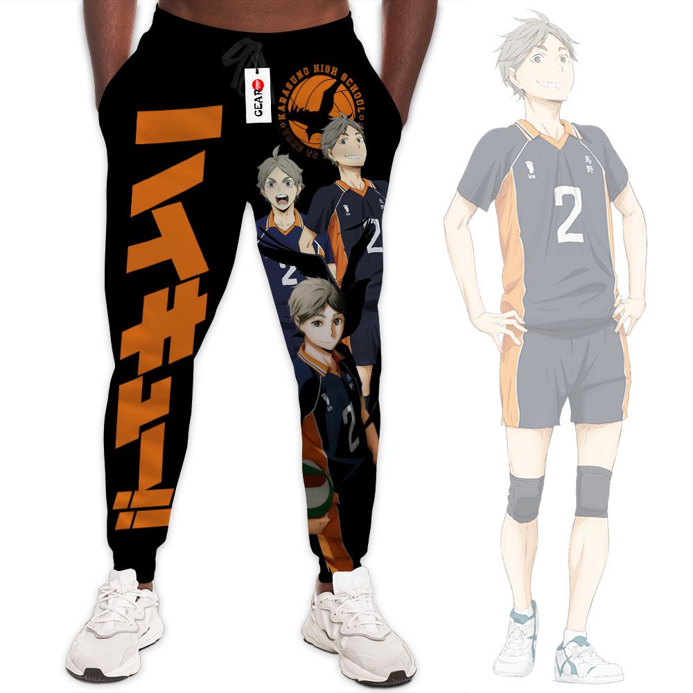 Koshi Sugawara Sweatpants Custom Anime Haikyuu Joggers Merch G01210