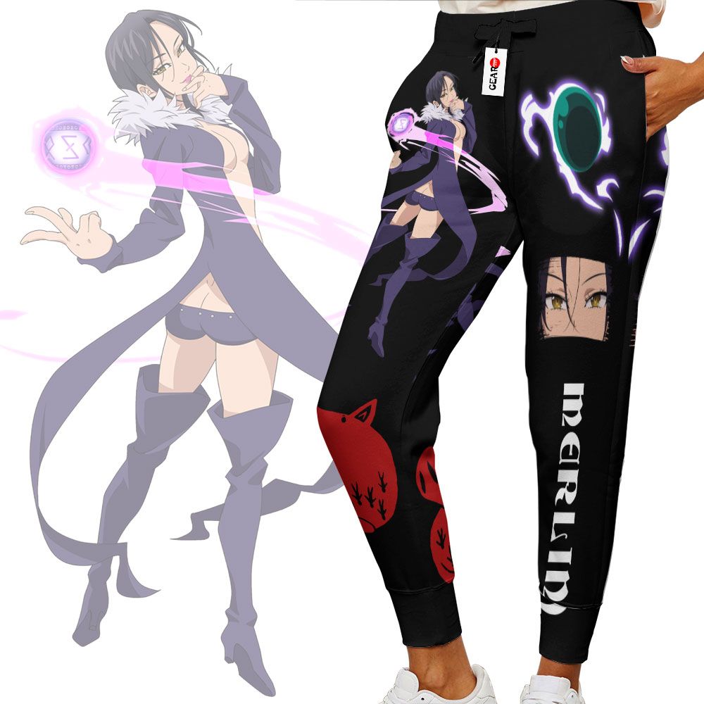 Merlin Sweatpants Custom Anime Seven Deadly Sins Joggers Merch G01210