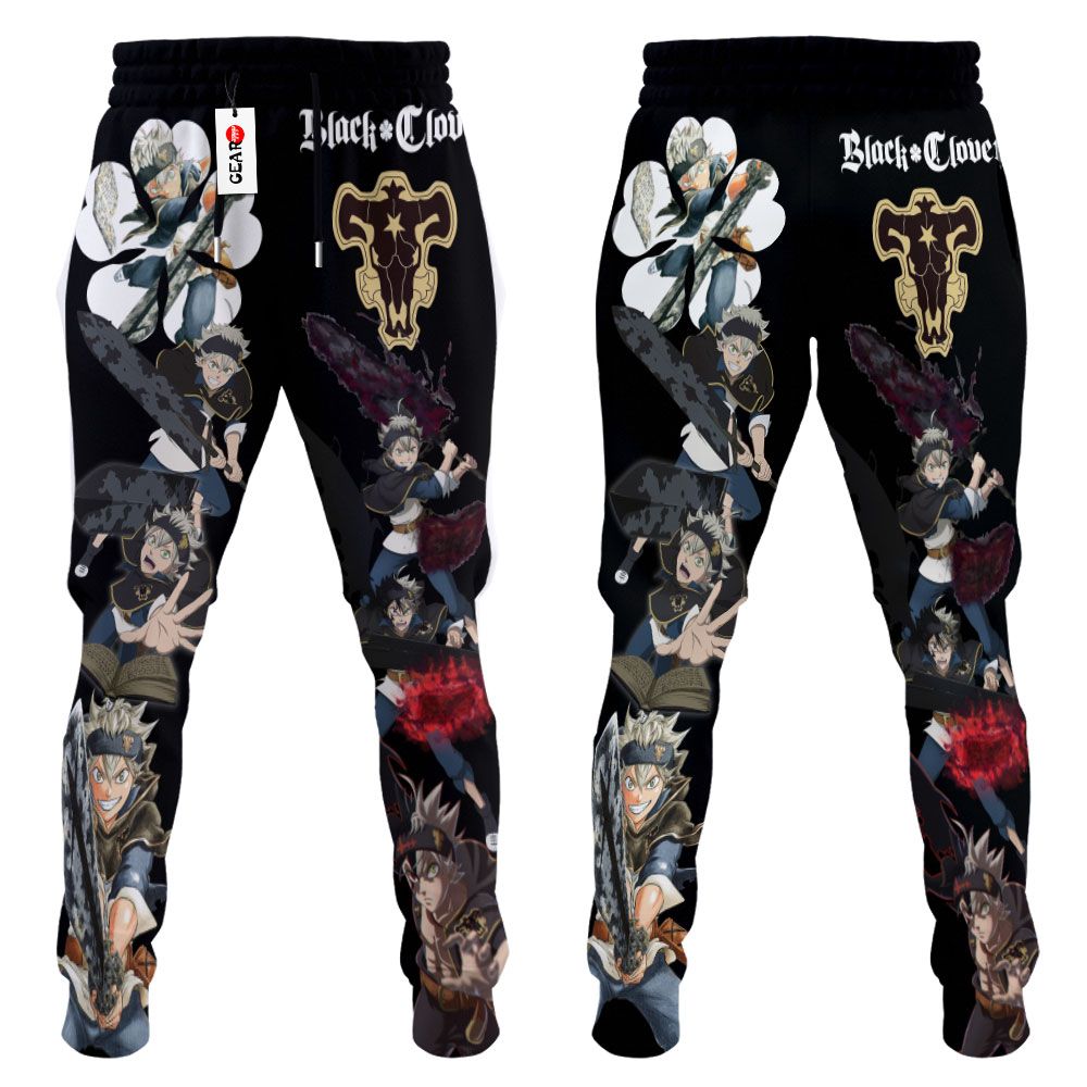 Asta Sweatpants Custom Anime Black Clover Joggers Merch G01210