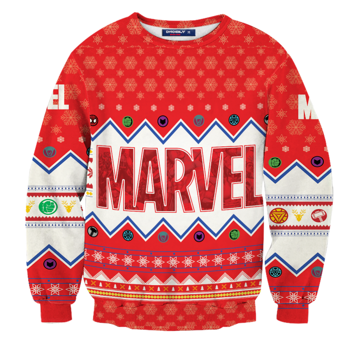Marvel Christmas Unisex Wool Sweater FDM0310 S Official Otaku Treat Merch