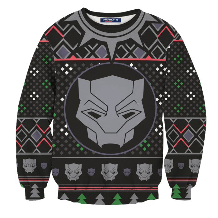 A Wakandan Christmas Unisex Wool Sweater FDM0310 S Official Otaku Treat Merch