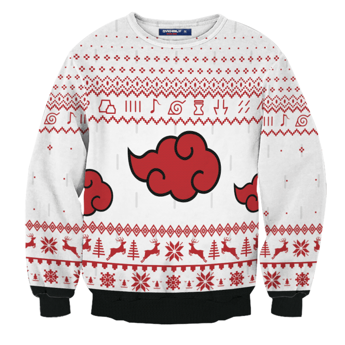 Akatsuki White Christmas Unisex Wool Sweater FDM0310 S Official Otaku Treat Merch