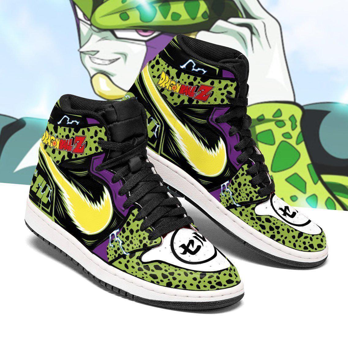 Cell Shoes Boots Dragon Ball Z Anime Jordan Sneakers Fan Gift Custom Anime Shoes TLM2710