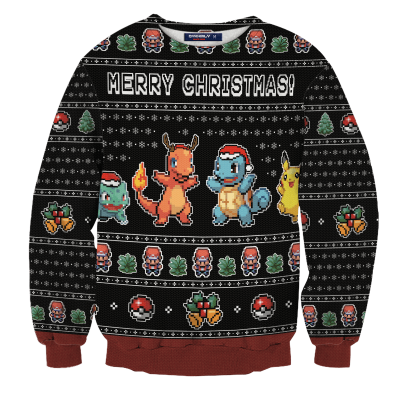 Christmas Pokemon Unisex Wool Sweater FDM0310 S Official Otaku Treat Merch