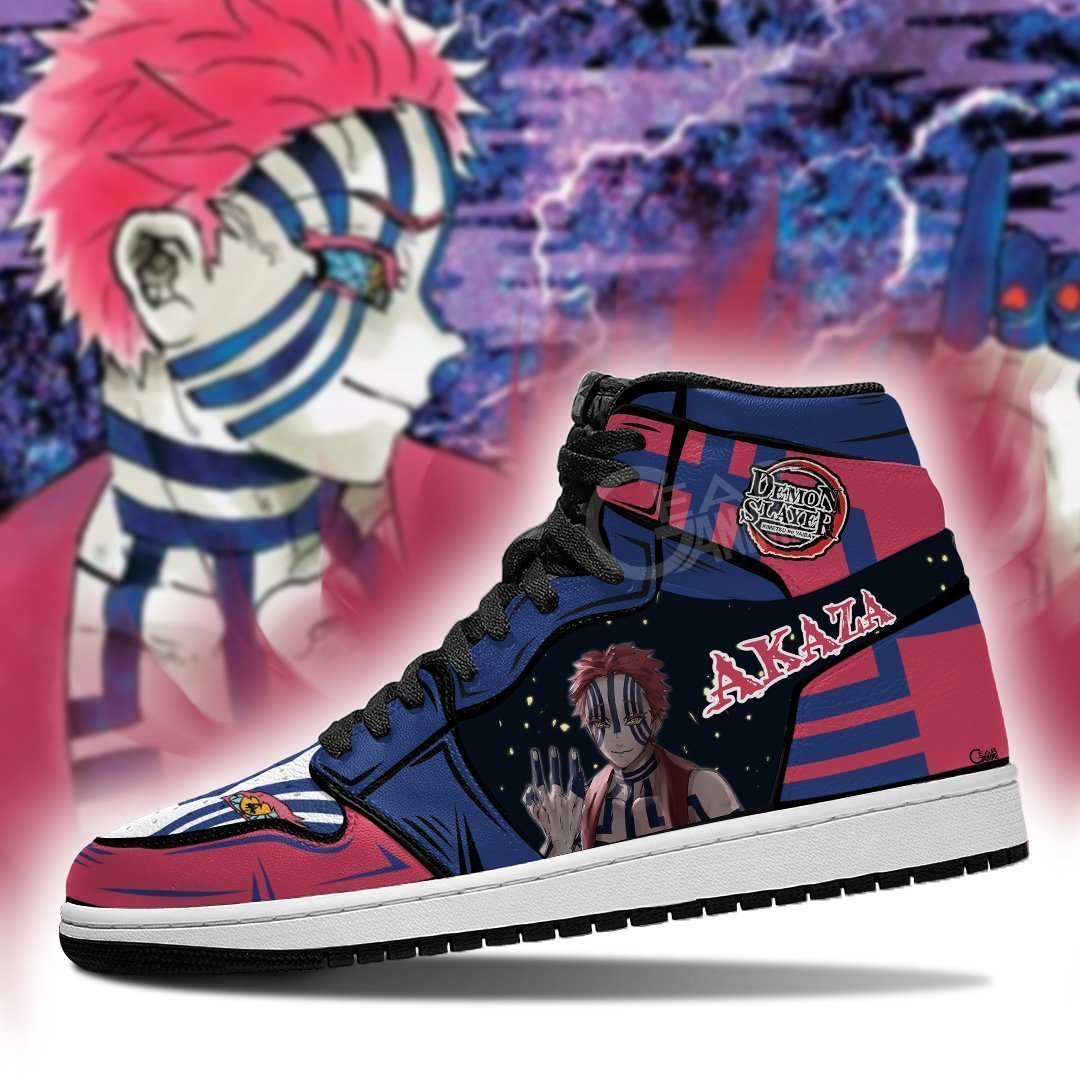 demon akaza shoes boots demon slayer anime jordan sneakers fan gift idea gearanime 3 - Otaku Treat