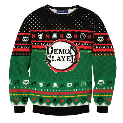 Demon Slayer Holiday Unisex Wool Sweater FDM0310 S Official Otaku Treat Merch