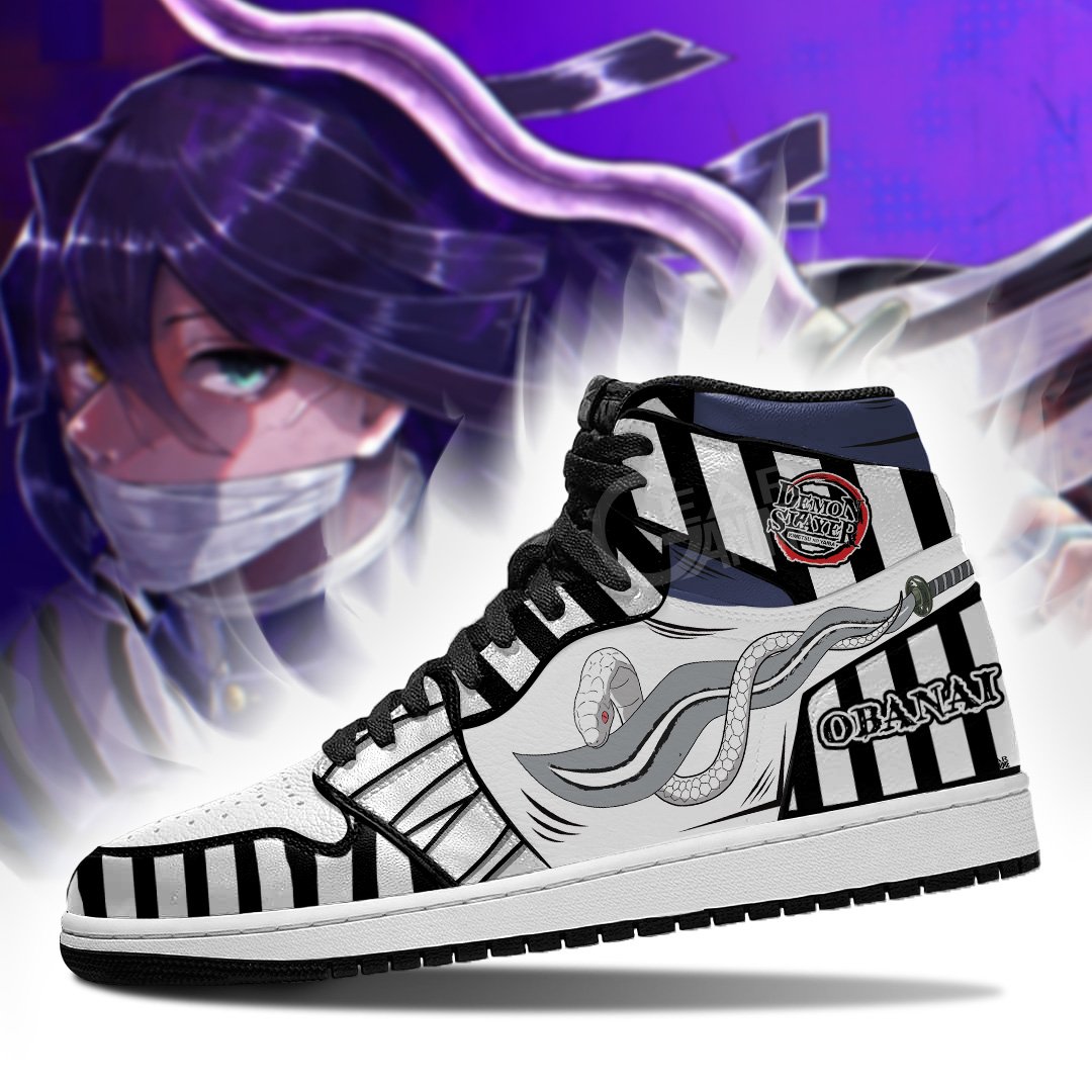 demon slayer obanai iguro jordan sneakers sword snake anime sneakers gearanime 4 - Otaku Treat