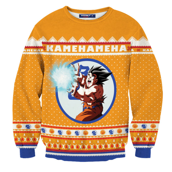 Kamehameha Christmas Unisex Wool Sweater FDM0310 S Official Otaku Treat Merch