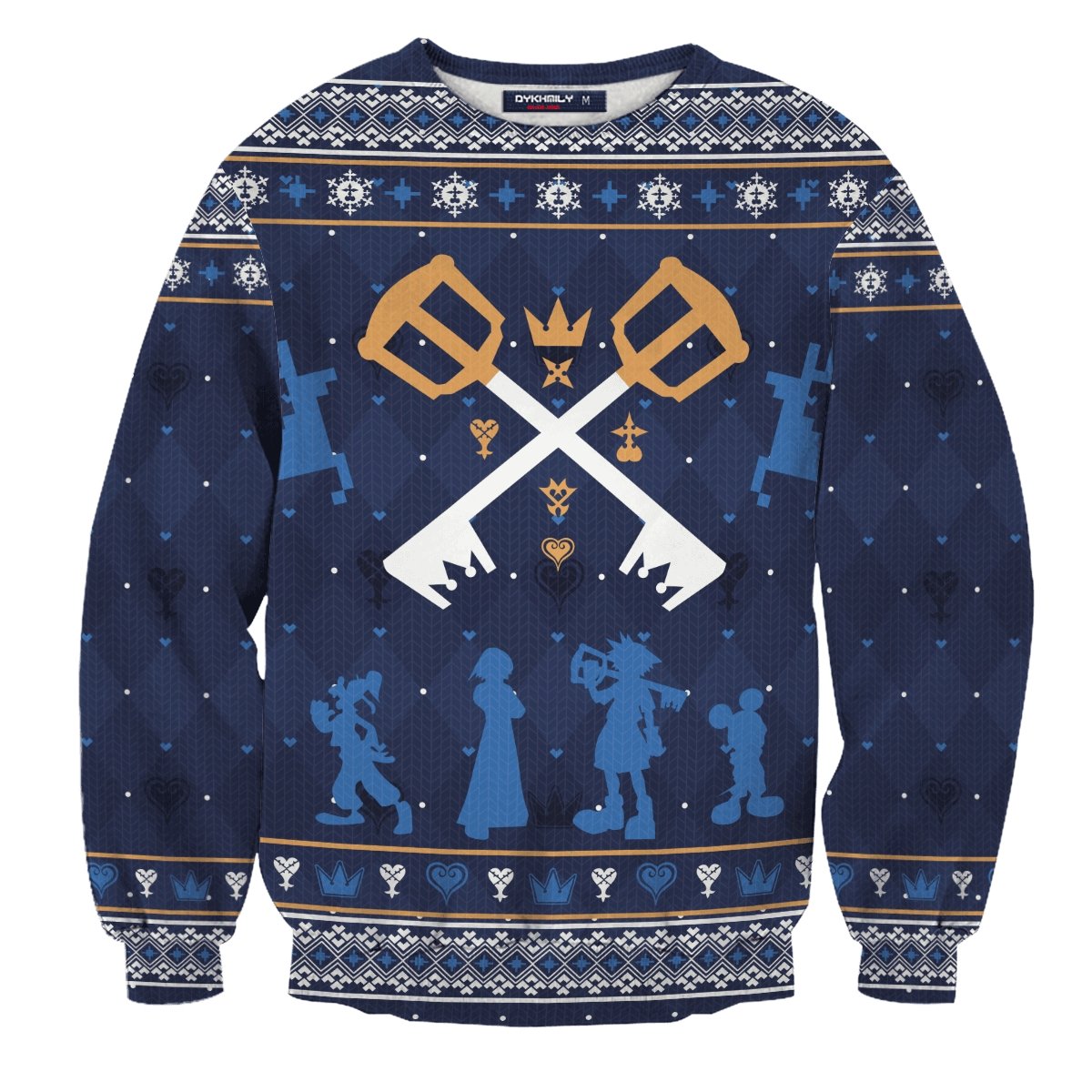 Kingdom Hearts Christmas Unisex Wool Sweater V2 FDM0310 S Official Otaku Treat Merch