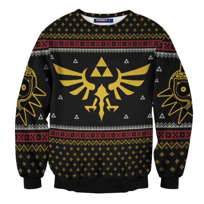 Legend of Zelda Triforce Christmas Unisex Wool Sweater FDM0310 S Official Otaku Treat Merch
