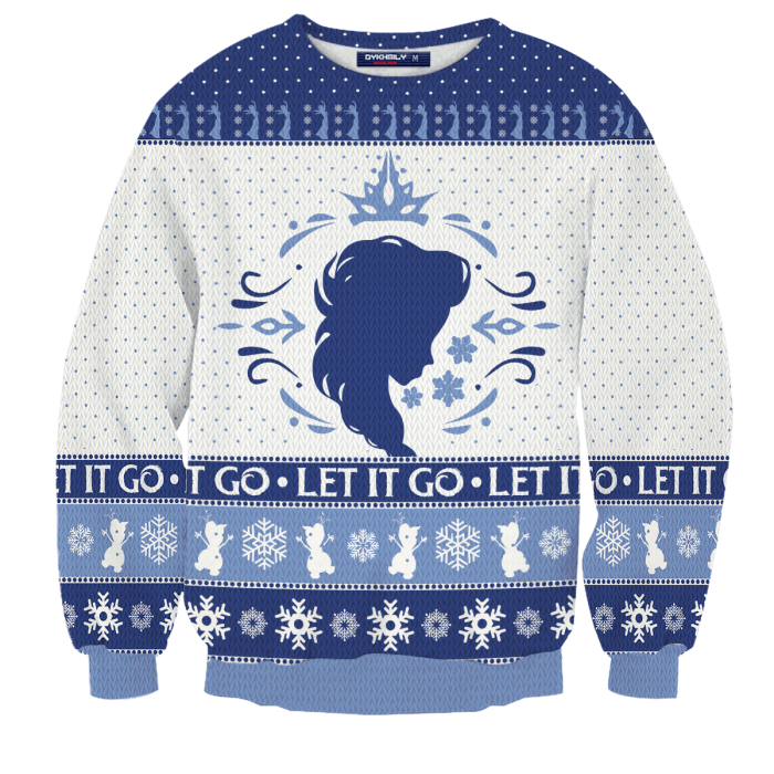 Let It Go Elsa Unisex Wool Sweater FDM0310 S Official Otaku Treat Merch