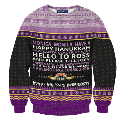 Monica Happy Hanukkah Unisex Wool Sweater FDM0310 S Official Otaku Treat Merch