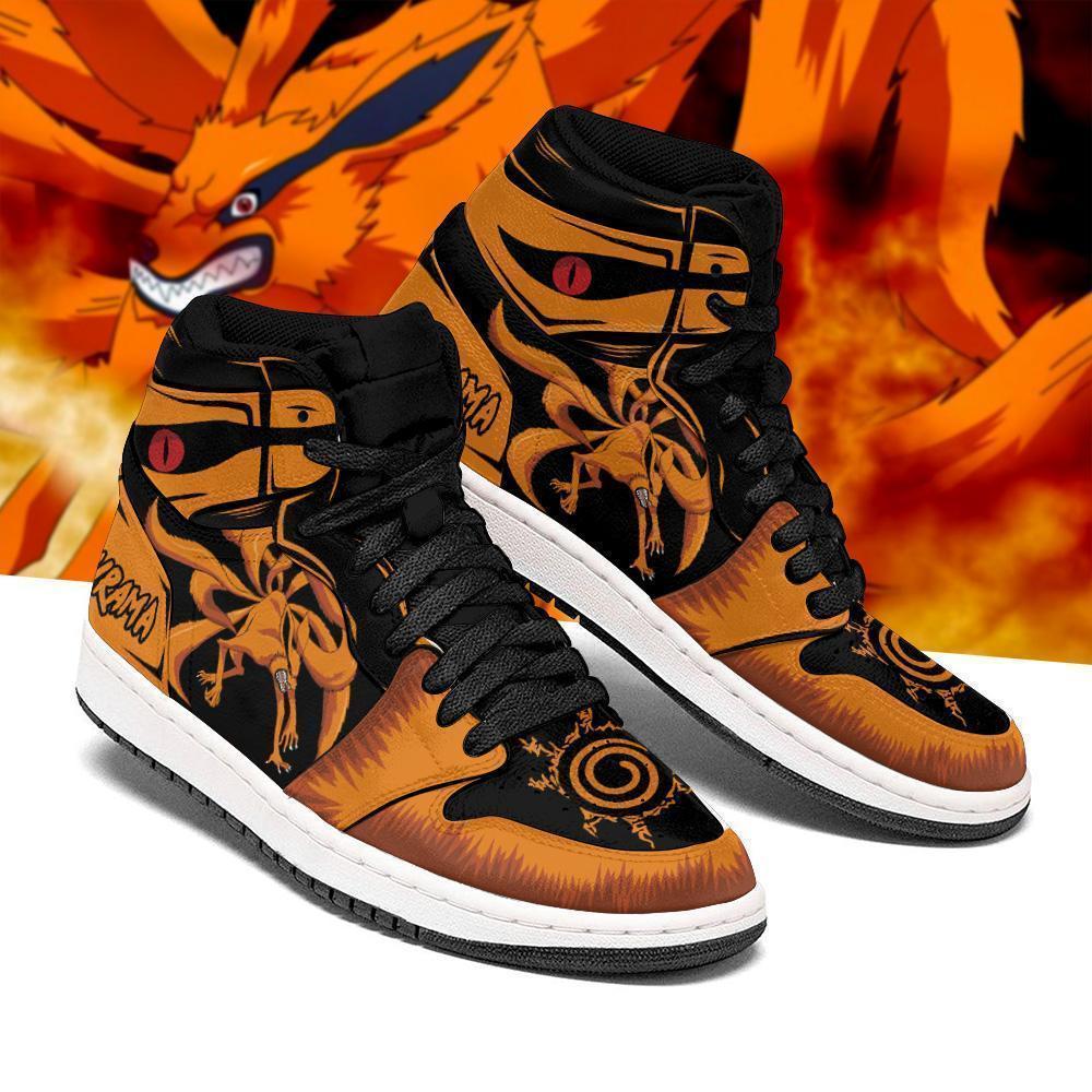 Naruto Kurama Shoes Symbol Costume Boots Naruto Anime Jordan Sneakers Custom Anime Shoes TLM2710