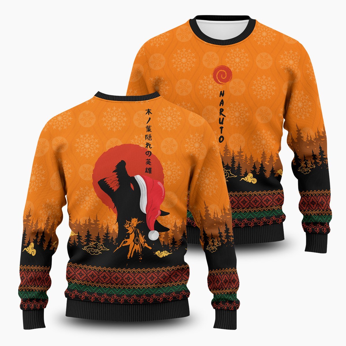 Naruto Kyubi Unisex Wool Sweater FDM0310 S Official Otaku Treat Merch